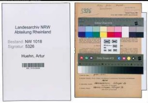 Entnazifizierung Artur Huehn , geb. 29.01.1907 (Architekt)
