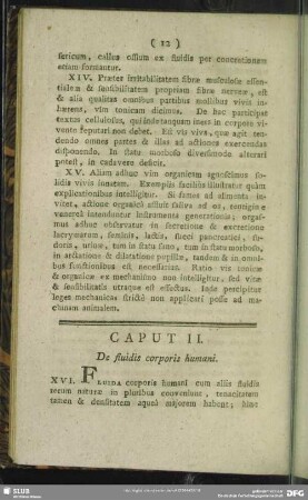 Caput II. De fluidis corporis humani