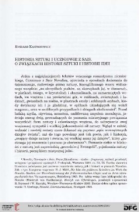 20: Historia sztuki i uczniowie z Sais : o związkach historii sztuki i historii idei