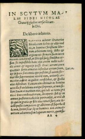 In Scutum Malae Fidei Nicolae Granarii gladius versatilis verbi Dei.