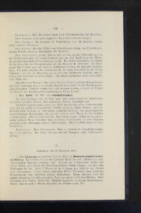 8. Sonnabend, den 18. November 1911.