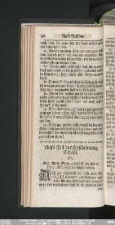 Aufs Fest der Erscheinung Christi.