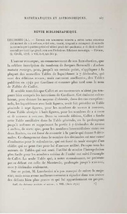 Revue Bibliographique.