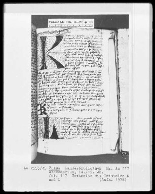Abecedarius — Initiale K und Initiale L, Folio 117 recto