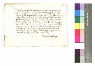 Schreiben Götz von Berlichingen an Graf Kraft von Hohenlohe.
