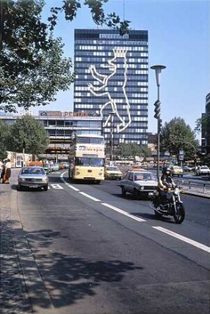 Berlin: Europa-Center mit Berliner Bär vom Ku'damm