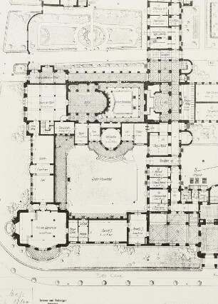 Dresden, Kunstgewerbe-Akademie und -Museum, Günzstr. 34: Grundriß : Kunstgewerbeakademie, Grundriss