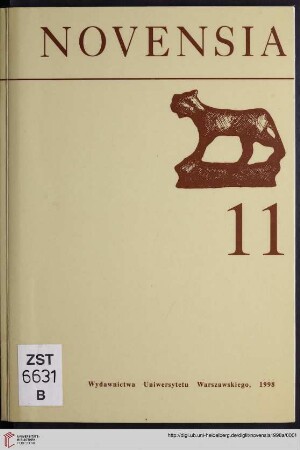 11: Novensia: Studia i Materiały