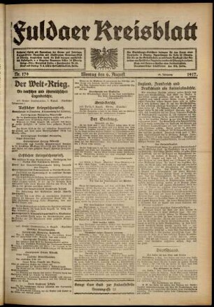 Ausgabe vom Montag, den 06. August 1917.