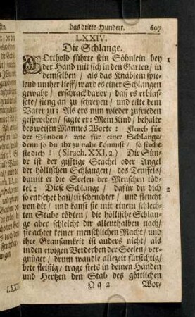 607-619, LXXIV. Die Schlange - LXXVII. Die Kuh