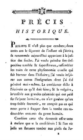 Précis Historique.