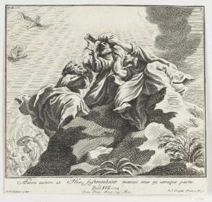 Moses betet für den Sieg Israels über die Amalekiter (Deckengemälde der Jesuitenkirche in Antwerpen)