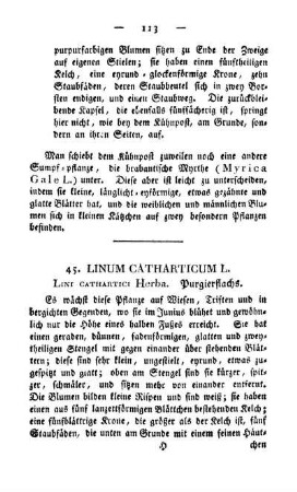 45. Linum catharticum.
