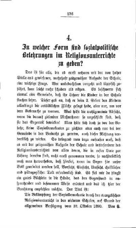 In welcher Form sind sozialpolitische Belehrungen im Religionsunterrichte zu geben?