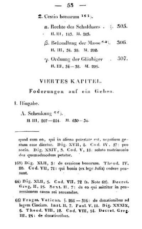 Viertes Kapitel. Foderungen auf ein Geben