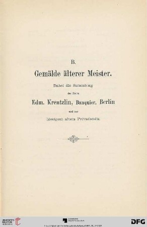 B. Gemälde älterer Meister (Nr. 75-151)