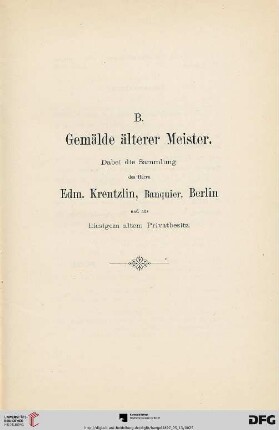 B. Gemälde älterer Meister (Nr. 75-151)