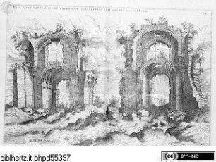 Discorsi sopra l'antichità di Roma., Tafel 35: Haec cellam in maiore forma exedrae exterioris Thermarum Dioclitiani.