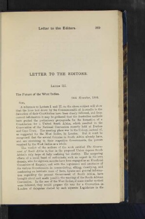 Letter to the Editors