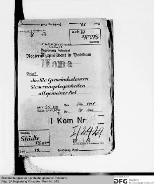 Erhebung der Gemeindesteuern und Beschwerden darüber. Allgemeines