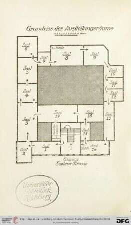 Grundriss der Ausstellungsräume