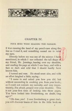 Chapter IV. Four eyes were reading the passage