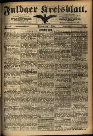 Zweite Ausgabe vom Mittwoch, den 01. März 1905.