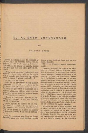 El aliento envenenado