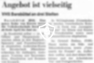 Angebot ist vielseitig