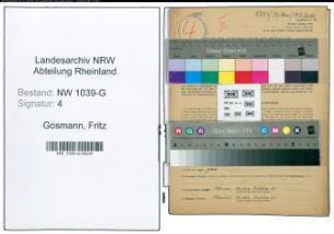 Entnazifizierung Fritz Gosmann , geb. 03.04.1911 (Angestellter)