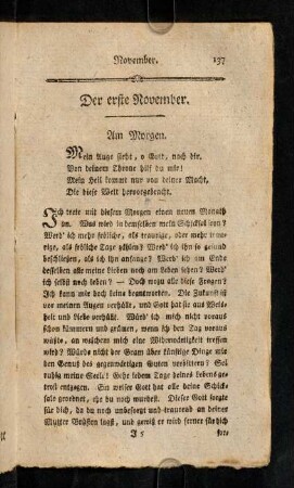 137-148, Der erste-dritte November.