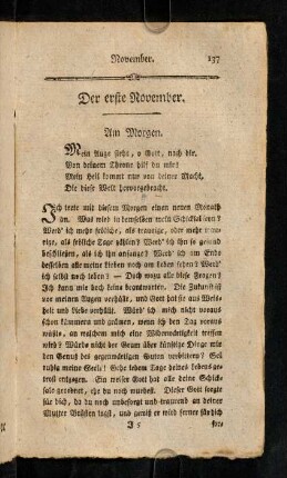 137-148, Der erste-dritte November.