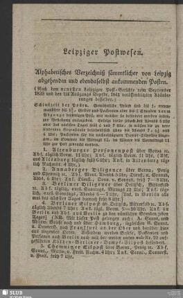 Leipziger Postwesen