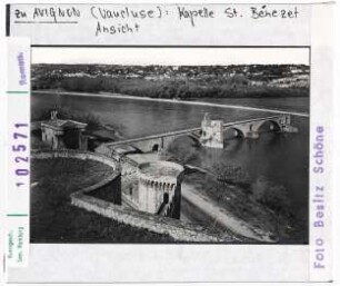 Avignon: Brücke St. Bénezet, Luftbild