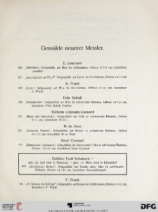 Gemälde neuerer Meister (Nr. 126-284)