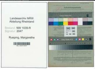 Entnazifizierung Margarethe Rueping , geb. 06.10.1921 ()