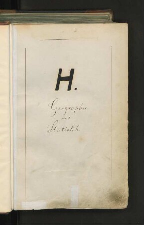 HAII, Geographie und Statistik, A. Allgemeine Geographie X: Realkatalog der Stadtbibliothek zu Hamburg