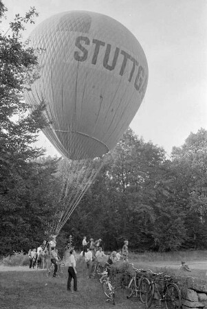 Fahrt mit dem Freiballon Stuttgart.
