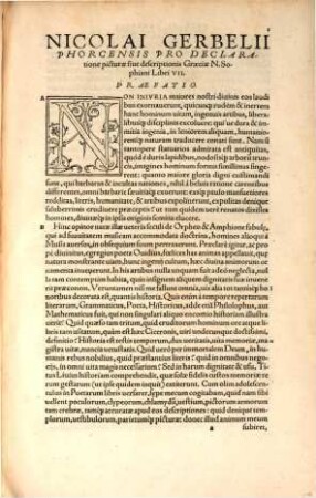 Nicolai Gerbelij Phorcensis, pro declaratione picturae sive descriptionis Graeciae Sophiani libri septem