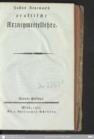 Justus Arneman's praktische Arzneymittellehre