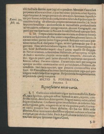 Sectio II. Porismatica.