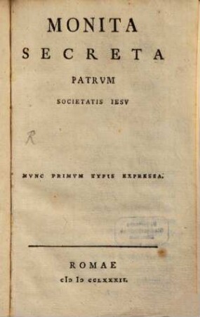 Monita secreta Patrum Societatis Jesu