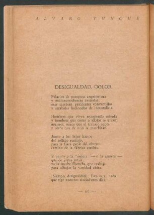 Desigualdad, dolor