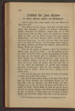 Gebet für Jom Kippur