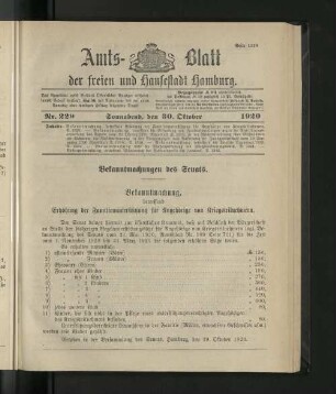 No. 229, 30. Oktober 1920