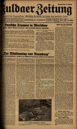 Ausgabe vom Samstag, den 09. September 1939.