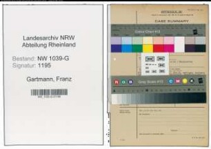 Entnazifizierung Franz Gartmann , geb. 00.00.0000 (Schlosser)