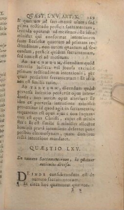 Quaestio LXV. De numero Sacramentorum, in quatuor articulos divisa.