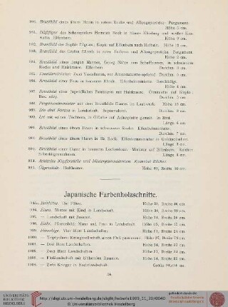 Japanische Farbenholzschnitte (Nr. 995a-1105)