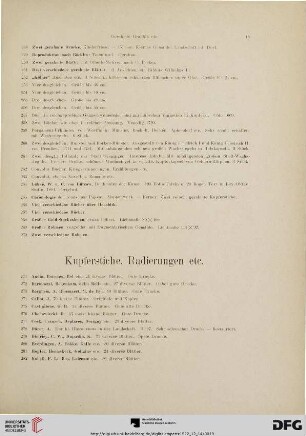 Kupferstiche, Radierungen etc. (Nr. 271-423)